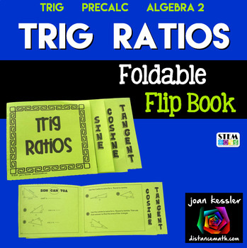 Preview of Trig Ratios Flip Book Foldable Sine Cosine Tangent