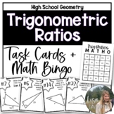 Trig Ratios Task Cards and Math Bingo for High School Geometry