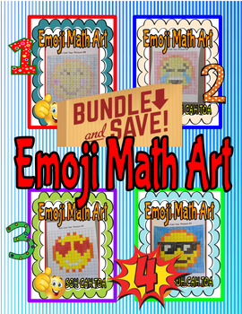 Preview of Trig Ratios Math Art Emoji Bundle