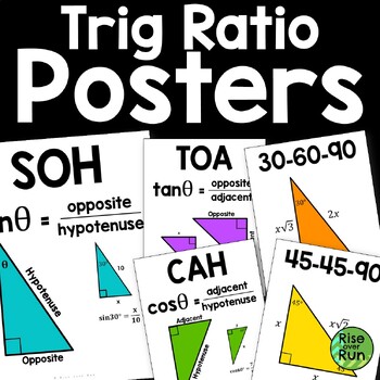 Preview of Trig Soh Cah Toa Reference Posters