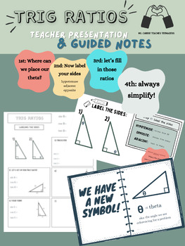 Preview of Trig Ratios (presentation lesson & guided notes)