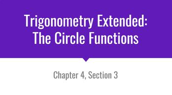 Preview of Trig Slideshow 3 (The Circular Functions)