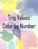 Trig Values Color by Number