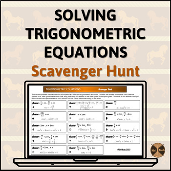 Preview of Trigonometric Equations - Scavenger Hunt