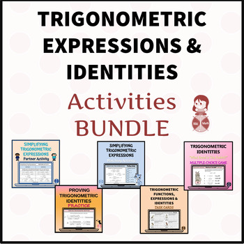 Preview of Trigonometric Expressions & Identities - 5 Google Slides Activities in a BUNDLE