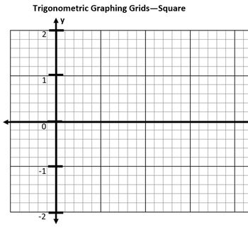 Graphing 3M Post-It® Notes, 3 X 5, Trigonometry Grid, Radian, 3 Pads