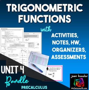 Preview of Trigonometric Functions Unit Bundle for PreCalculus and Trigonometry