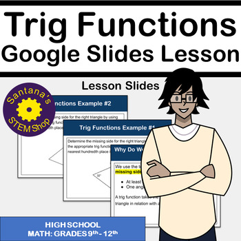 Preview of Trigonometric Functions Google Slides: Lesson Slides for Trigonometry