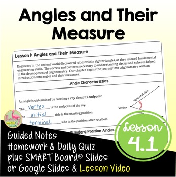 Preview of Angles and Their Measure with Lesson Video (Unit 4)