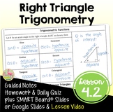 Right Triangle Trigonometry with Lesson Video (Unit 4)