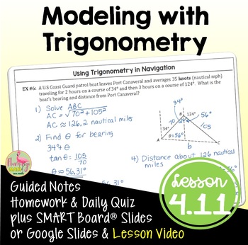 Preview of Modeling with Trigonometry with Lesson Video (Unit 4)