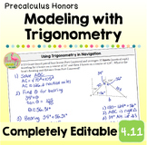 Modeling with Trigonometry Lesson Unit 4 Precalculus