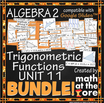 Preview of Trigonometric Functions - Unit 11 - BUNDLE for Google Slides™