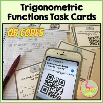 Preview of PreCalculus Trigonometric Functions Activity With QR Codes