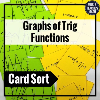 Preview of Trig Functions and Their Graphs Card Sort
