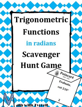 Preview of Trigonometric Functions in Degrees Scavenger Hunt Game