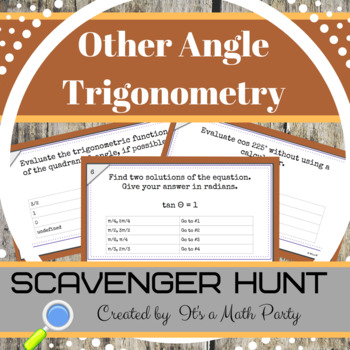 Preview of Trigonometric Functions of Any Angle - Scavenger Hunt Activity