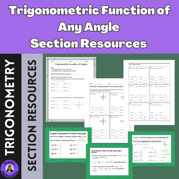 Preview of Trigonometric Functions of Any Angle Section Resources