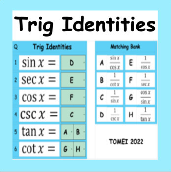 Preview of Trigonometric Identities
