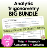 Analytic Trigonometry BIG Bundle with Lesson Videos (Unit 5)