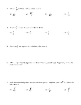 Preview of Trigonometric Identities and Trigonometric Equations Unit