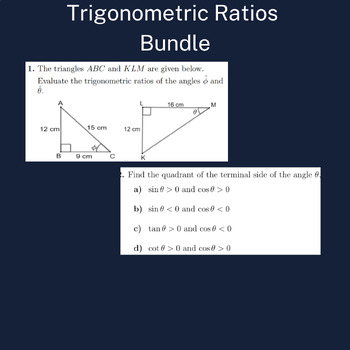 Preview of Trigonometric Ratios Bundle