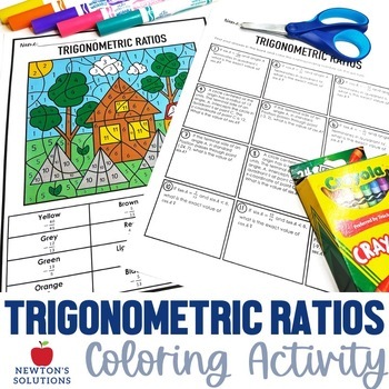 Preview of Trigonometric Ratios Color by Number Activity