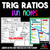 Trig Ratios Sine Cosine Tangent  FUN Notes Doodle Pages