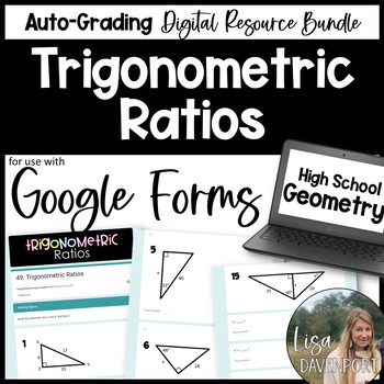 Preview of Trigonometric Ratios Google Forms Homework
