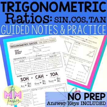 Preview of Trigonometric Ratios: Guided Notes & Practice