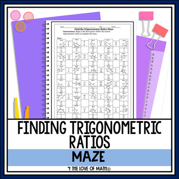 Preview of Trigonometric Ratios (Right Triangles): Maze