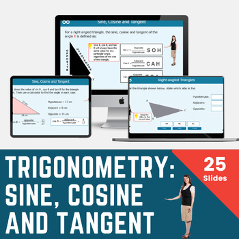 Preview of Trigonometric Ratios: Sine, Cosine and Tangent Interactive Digital Math Lesson