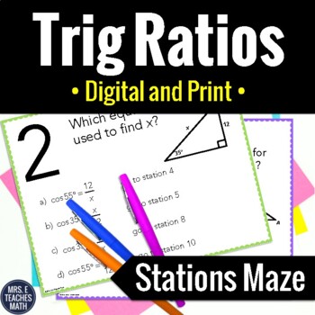 Preview of Trig Ratios Activity | Digital and Print