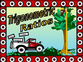 Preview of GEOMETRY PP: Trigonometric Ratios with GUIDED NOTES/DISTANCE LEARNING/NO PREP