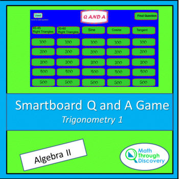 Preview of Alg 2 - Smartboard Q and A Game - Trigonometry 1