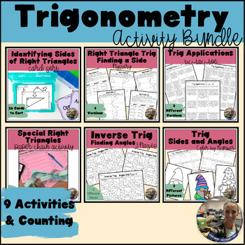 Preview of Trigonometry Activity Bundle | Inverse Trig, Special Right Triangle, Application