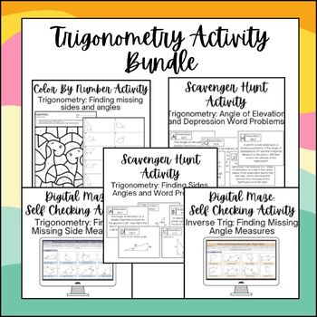 Preview of Trigonometry: Activity Bundle with 5 Resources