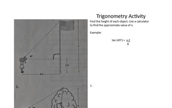 Preview of Trigonometry Activity/Worksheet/Group Project, Geometry