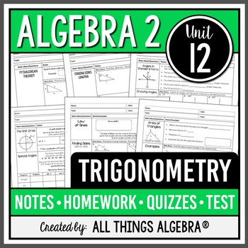 Algebra 2 trig homework help