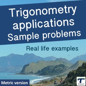 Preview of Trigonometry Applications: Sample problems (Metric units)