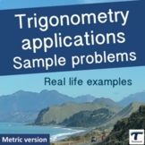 Trigonometry Applications: Sample problems (Metric units)