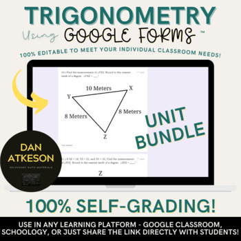 Preview of Trigonometry Bundle｜36 Google Forms™ ｜Use as Homework Review or Assessment