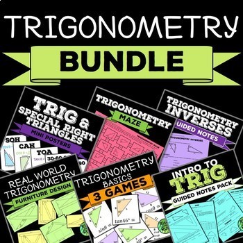 Preview of Right Triangle Trig Activities Bundle for High School Geometry