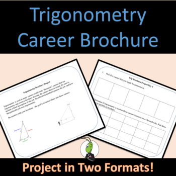 Preview of Trigonometry in Careers Brochure Project | Geometry | EDITABLE
