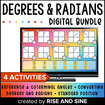 Preview of Angles in Degrees and Radians Trigonometry Digital Activities