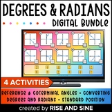 Angles in Degrees and Radians Trigonometry Digital Activities