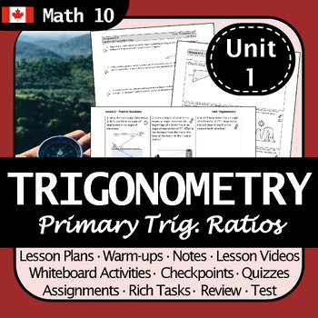 Preview of BC Math 10 Trigonometry Entire Unit | No Prep! Differentiated, Engaging!