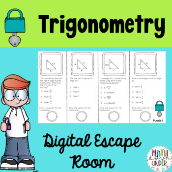 Preview of Trigonometry Digital Escape Room Using Google Forms