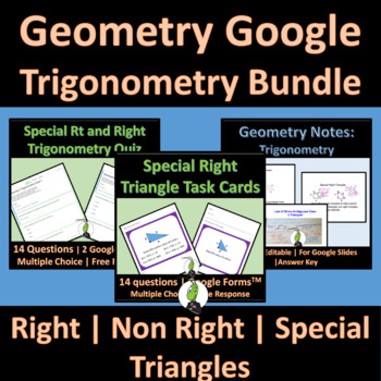 Preview of Right and Non Right Trigonometry Geometry | Google Bundle | Special Right