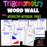 Trigonometry Word Wall Posters and INB Pages